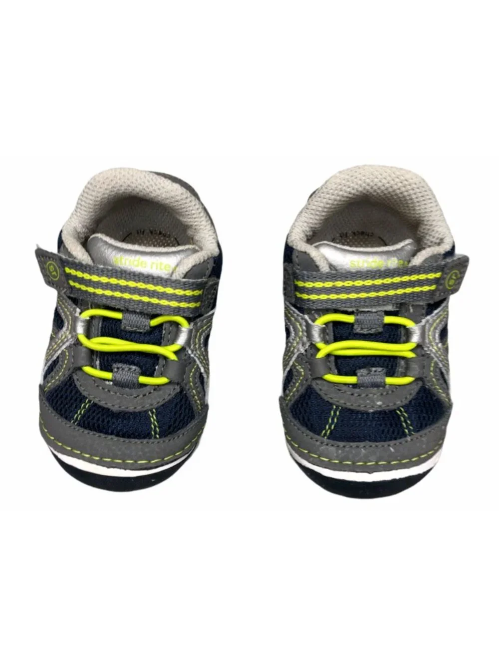 Stride Rite Riff Water Sandals Baby Boys 4 mos Infant Hook Loop Blue Green Gray